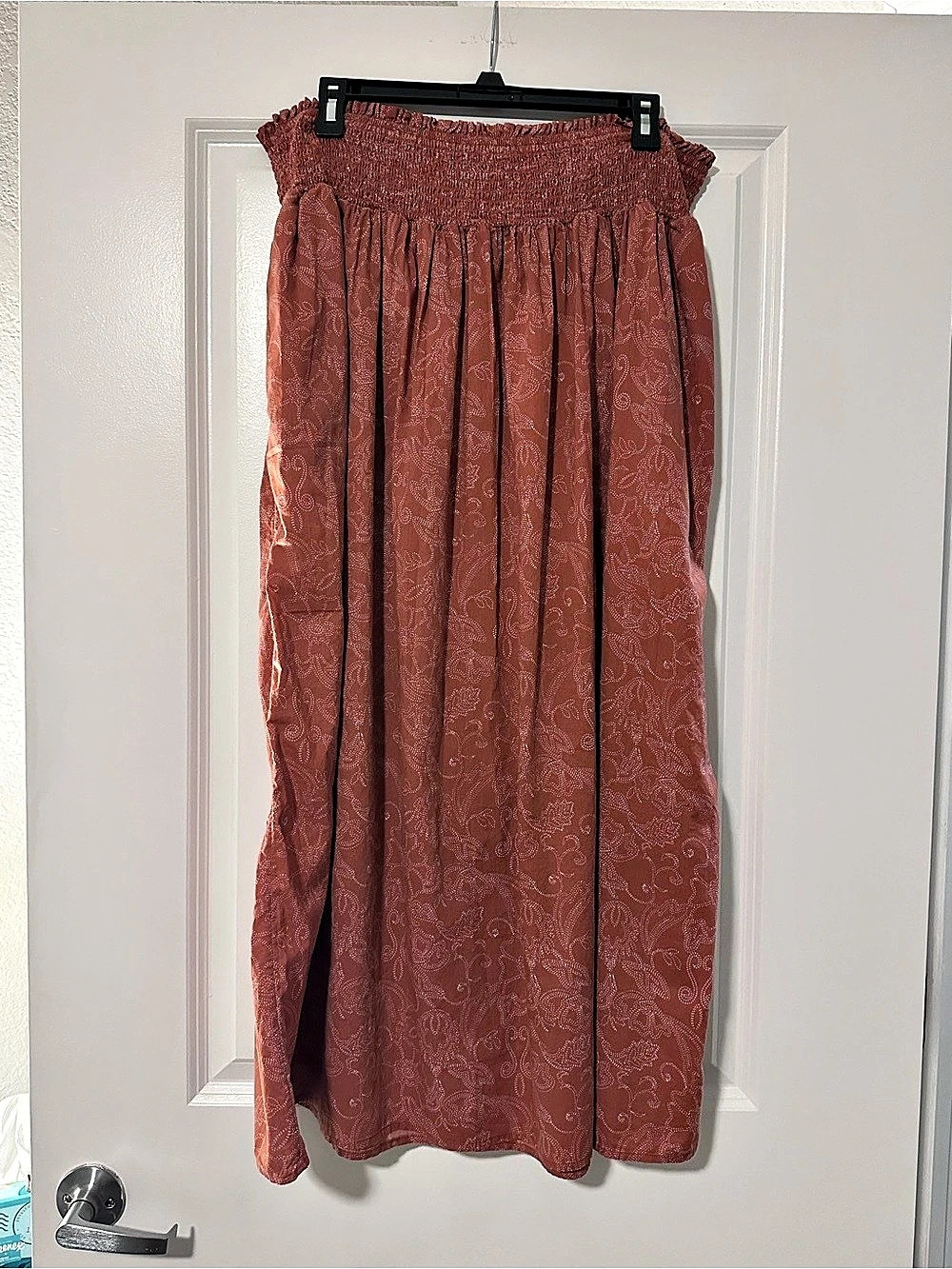 Universal Thread Floral Maxi Skirt Burnt Orange Large Like New
